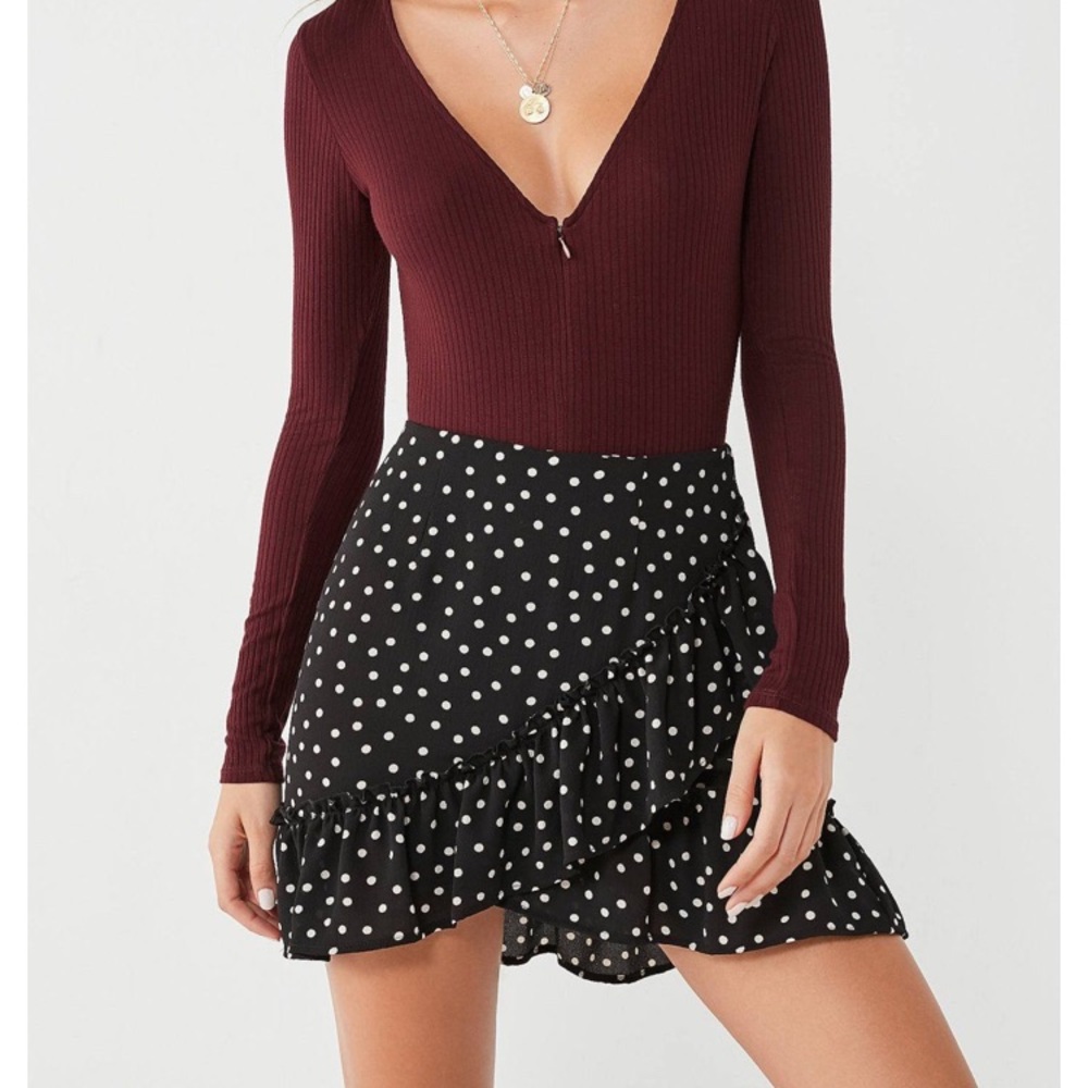 Urban outfitters polka dot wrap skirt